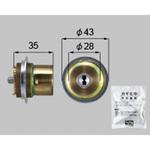 DDZZ2007 玄関ドア用シリセットWキーレバー1ロックゴールド下 TOSTEM(LIXIL)