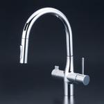 ビルトイン浄水器用シングルシャワー付混合栓(センサー)撥水 電池 KM6091SCEC KVK