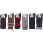 GC241969 紳士 もこもこソックス/ボーダー柄こみアソート ゴートレイド