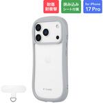 LN-MIP25VMFLGY iPhone 17 Pro 耐傷・耐衝撃ハイブリッドケース 「ViAMO freely」 ライトグレー MSソリューションズ