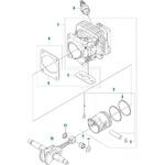 ゼノア エンジンチェーンソー GZ2700T 部品 シリンダー ゼノア