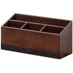 USBタップ付 デスク上収納ラック オーガナイザー TOPLAND