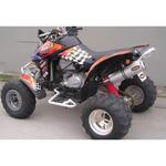 EU/AL/B49 マフラー Single Small Oval Quad Atv Line アルミ (クワッド・4輪バイク)DS 650 2005> CAN AM Quad - EU/AL/ Marving Exhaust (マービングエキゾースト)