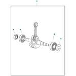 ゼノア エンジンチェーンソー GZ3750 部品 クランクシャフト ゼノア