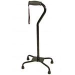 WC5623 モア四点杖/ブラック/L ウェルケアバンク