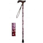9714 夢ライフステッキ 柄杖伸縮型(スリムタイプ)/桜ワイン/ギフトボックス仕様 ウェルファン