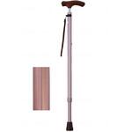 9732 夢ライフステッキ スリムネック伸縮ベーシックタイプ(無地)/ロイヤルブラウン/ギフトボックス仕様 ウェルファン