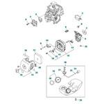 ゼノア エンジン刈払機 BCZ235-DC 部品 Carburetor and fuel supply group ゼノア