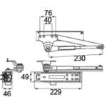 AW-0001-DPFA ドアクローザ(角度制限付) TOSTEM(LIXIL)