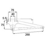 ランマ無内付枠用ドアクローザ室内側仕様 TOSTEM(LIXIL)