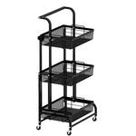 ny374-bk キッチンワゴン ブラック 万方商事