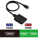 HDMI 分配器 1入力2出力 スプリッター 4K対応 金メッキ端子 USB給電ケーブル付属 エレコム