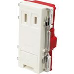 JEC-BN-5EK(PW) アースターミナル付 シングルコンセント 神保電器