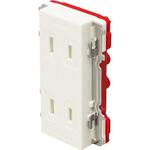 JEC-BN-55FK(PW) 扉付ダブルコンセント 神保電器