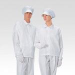 無塵衣・AS249C 男女兼用上着 白 アズワン