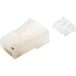 RJ45 LANコネクタ Cat6 10個 自作用 ロードバー 配線ミス低減 爪折れ防止 単線・より線 両対応 金メッキ エレコム