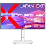 ディスプレイ27型/3840×2160/HDMI×1、DP×1、USB-C×1/ツートン(ブラック/シルバー)/スピーカー有/2年保証 JAPANNEXT