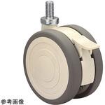 双輪キャスター Φ100 自在 ストッパー付 ネジ式 TEシリーズ 東海キャスター