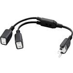 電源タップ ACアダプタ用電源延長コード 2個口 0.2m 2P コンセント エレコム