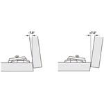 329.84.110 デュオマティックA アングル座金 -7.5°+7.5°コーナー取付用スライドオンシステム ハーフェレ