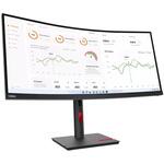 63D4GAR1JP ThinkVision T34w-30 (34型/3440×1440/DisplayPort x1、HDMI x1、USB Type-C x1/黒/スピーカーなし) レノボ・ジャパン(Lenovo)