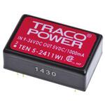 TEN 5-2411WI TRACOPOWER DC-DCコンバータ Vout:5V dc 9 → 36 V dc, 6W, TEN 5-2411WI TRACO POWER
