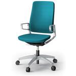 レヴィチェア ハイバック アルミミラー肘 アルミミラー脚 ナイロンキャスター PV張地<配送時組立サービス付> イトーキ