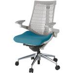 アクトチェア エラストマーバック 可動肘 ランバーサポートなし アルミミラー脚 PS張地 ウレタンキャスター<配送時組立サービス付> イトーキ