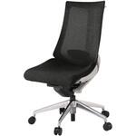 アクトチェア 肘なし ハンガー ランバーサポート付 アルミミラー脚 メッシュJE ナイロンキャスター<配送時組立サービス付> イトーキ