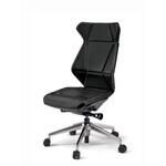 フリップフラップチェア 肘なし ランバーサポート付 ビニールレザーDG アルミミラー脚 ウレタンキャスター<配送時組立サービス付> イトーキ