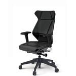 フリップフラップチェア 可動肘 ランバーサポート付 ビニールレザーDG 樹脂脚 ナイロンキャスター<配送時組立サービス付> イトーキ