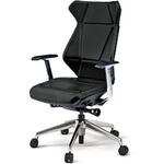 フリップフラップチェア 固定肘 ランバーサポートなし ビニールレザーDG アルミミラー脚 ナイロンキャスター<配送時組立サービス付> イトーキ