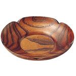 82154550 木製3.5寸 梅型茶托 ふき漆塗 福井クラフト