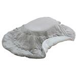 リバーシブル 洗える こたつ布団 丸型 楕円形 90×60用 フランネル調 YAMAZEN(山善)