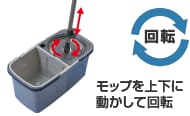 モップを上下に動かして回転 モップを上下に動かして回転