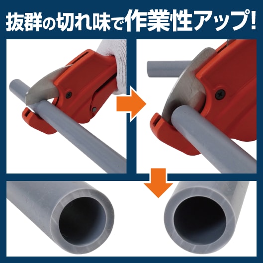 抜群の切れ味で作業性アップ!