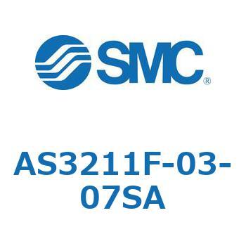 標準タイプスピードコントローラ金属エルボタイプ (AS321～) SMC