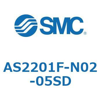 標準タイプスピードコントローラ金属エルボタイプ AS(AS2201F-～) SMC