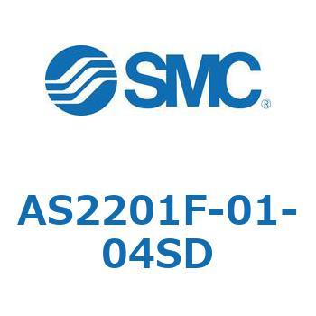 標準タイプスピードコントローラ金属エルボタイプ AS(AS2201F-～) SMC