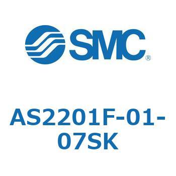 AS2201F-01-07SK �W���^�C�v�X�s�[�h�R���g���[�������G���{�^�C�v AS(AS2201F-�`) SMC 11557777