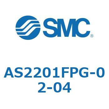 標準タイプスピードコントローラ金属エルボタイプ AS(AS2201FP～) SMC