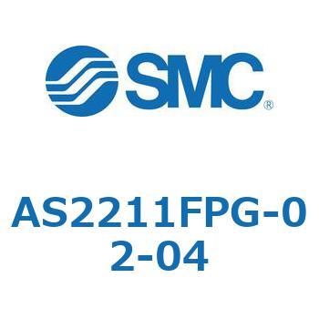 標準タイプスピードコントローラ金属エルボタイプ AS(AS2211～) SMC