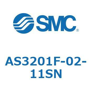 標準タイプスピードコントローラ金属エルボタイプ (AS320～) SMC
