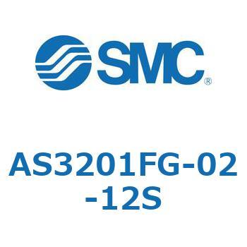 標準タイプスピードコントローラ金属エルボタイプ (AS320～) SMC