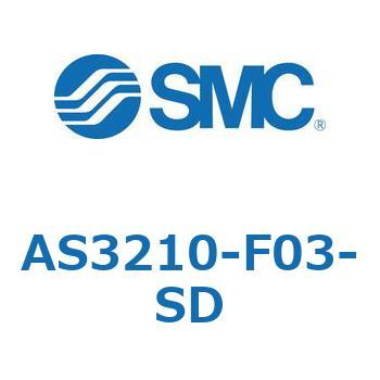 標準タイプスピードコントローラ金属エルボタイプ (AS321～) SMC