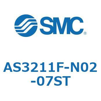 標準タイプスピードコントローラ金属エルボタイプ (AS321～) SMC