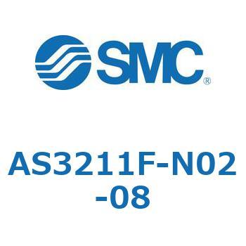 標準タイプスピードコントローラ金属エルボタイプ (AS321～) SMC
