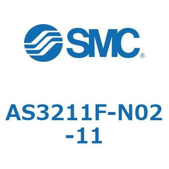 標準タイプスピードコントローラ金属エルボタイプ (AS321～) SMC