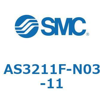 標準タイプスピードコントローラ金属エルボタイプ (AS321～) SMC