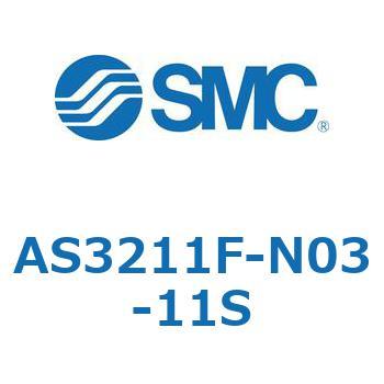 標準タイプスピードコントローラ金属エルボタイプ (AS321～) SMC